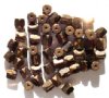 50 6x6mm Ornelia Cut Bronze Beads
